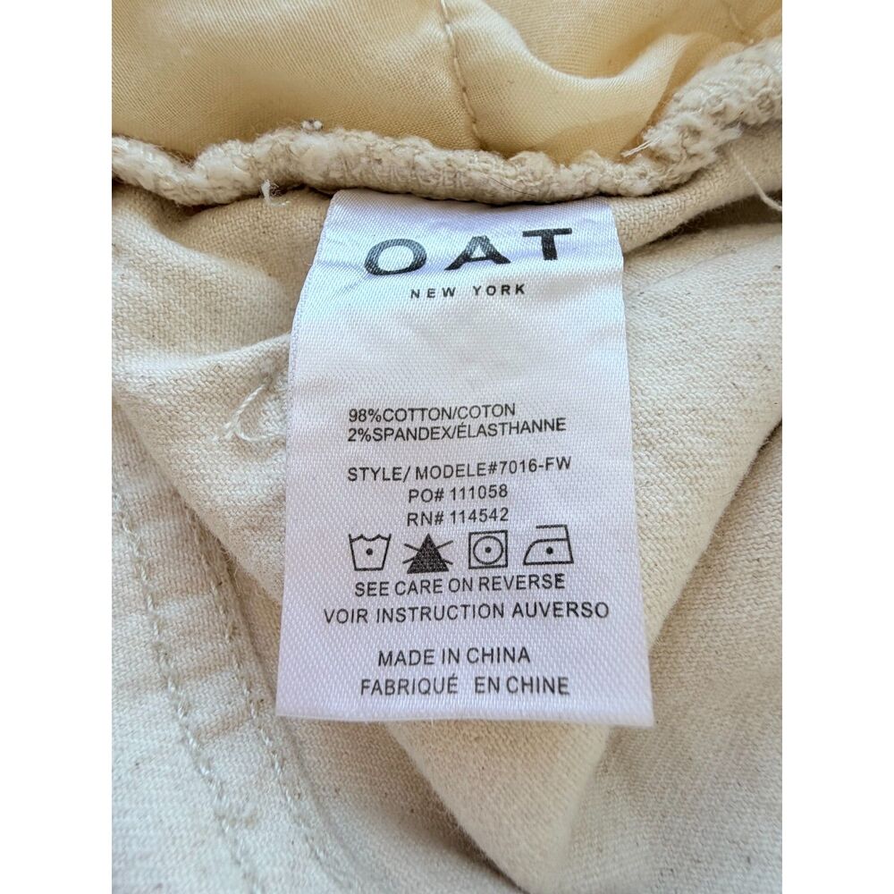 Oat New York Cream Button-Fly Distressed Denim Shorts - Size 27 / 4 - Picture 6 of 8